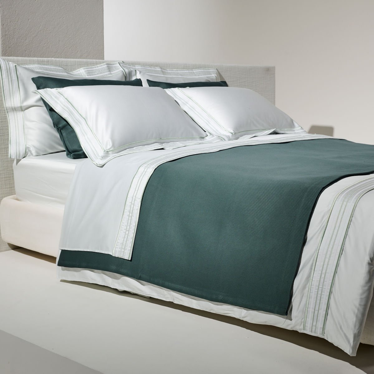 01 07 0278 Capa de Edredom Avenue 600 Fios Verde Verde 002